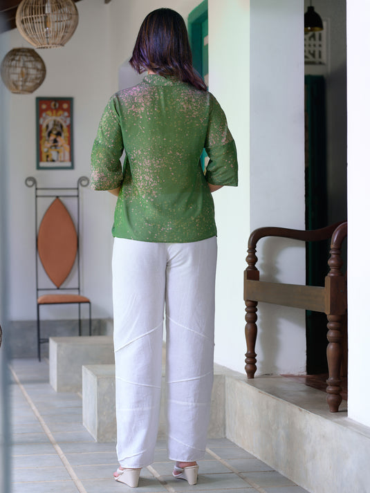 Batik floral blouse