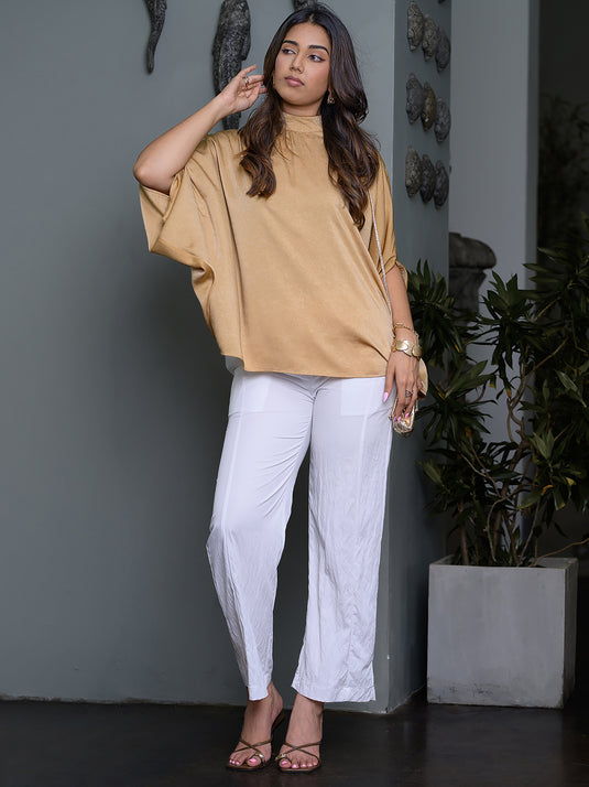 High neck kaftan blouse