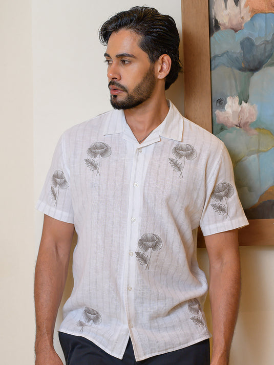 Embroidered Short Sleeve Shirt
