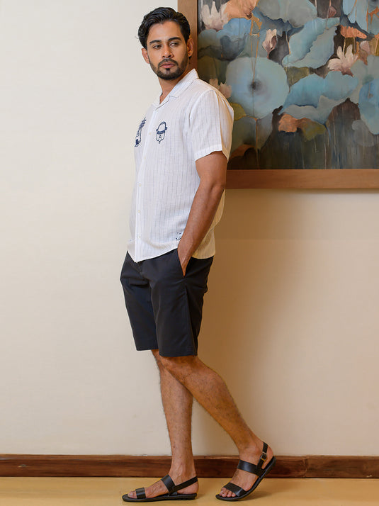 Embroidered Short Sleeve Shirt