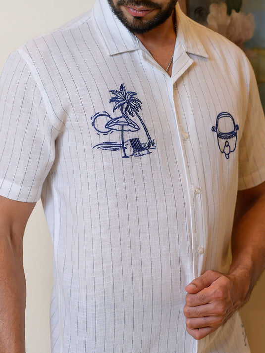 Embroidered Short Sleeve Shirt