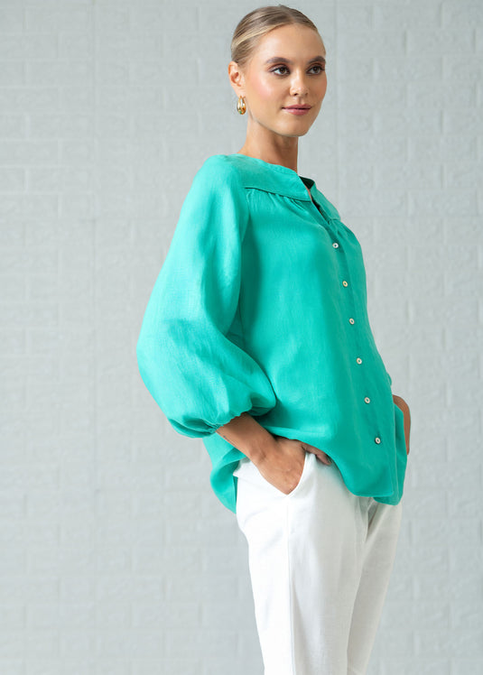 Long sleeve button down blouse