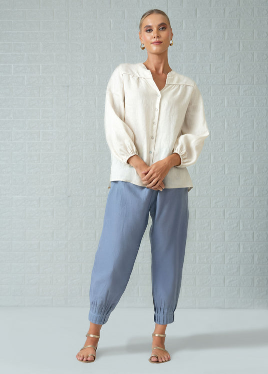 Long sleeve button down blouse
