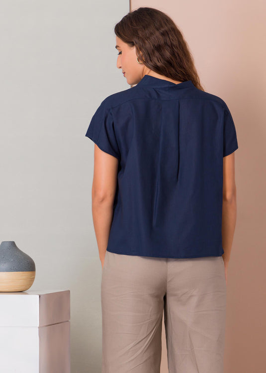 Extended shoulder blouse