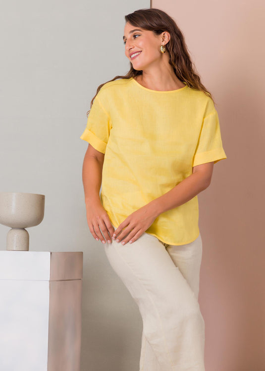 Basic drop shoulder blouse