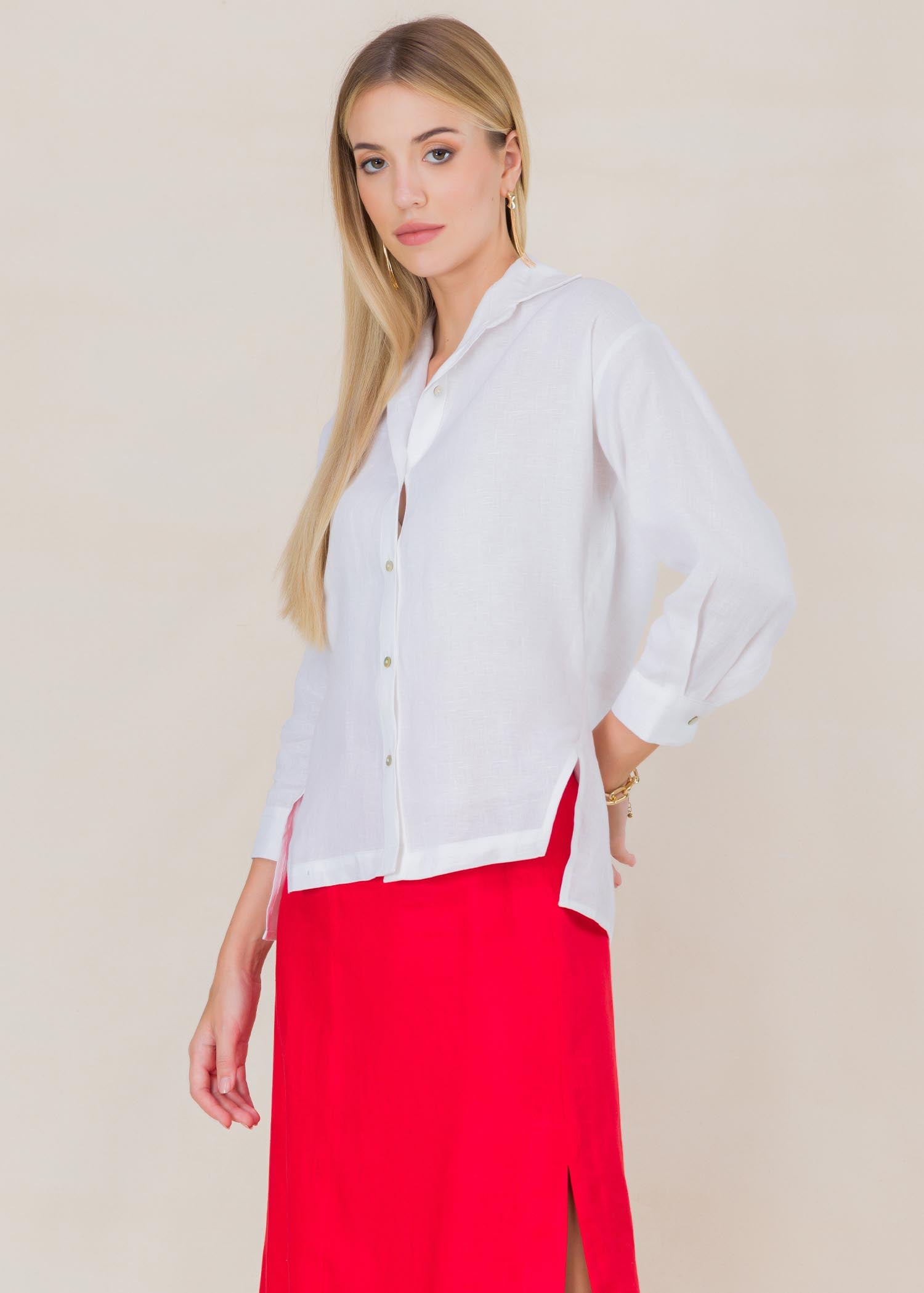 Button down linen shirt