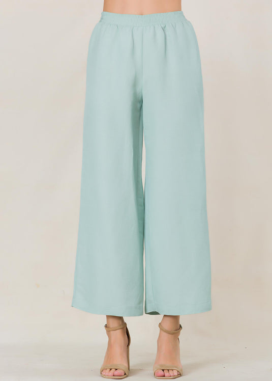 Elasticated waist linen pant
