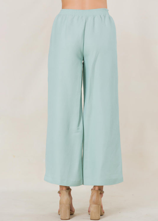 Elasticated waist linen pant