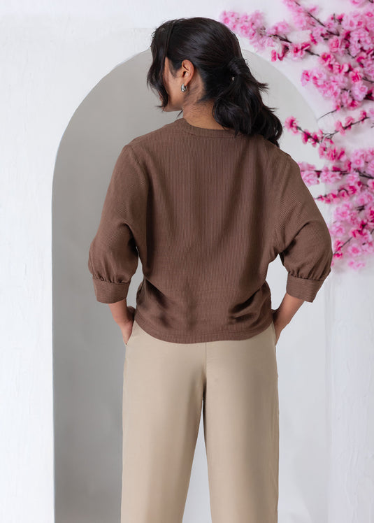 Dolman Sleeve Short Blouse