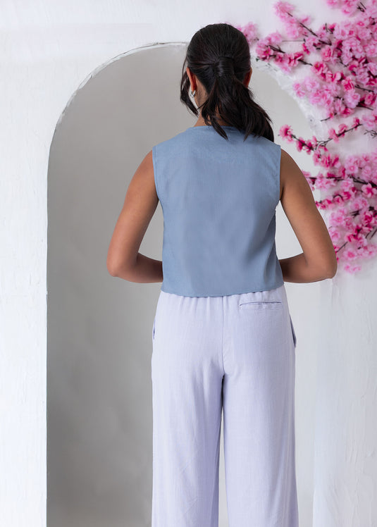 Sleeveless Cutlon Crop Top