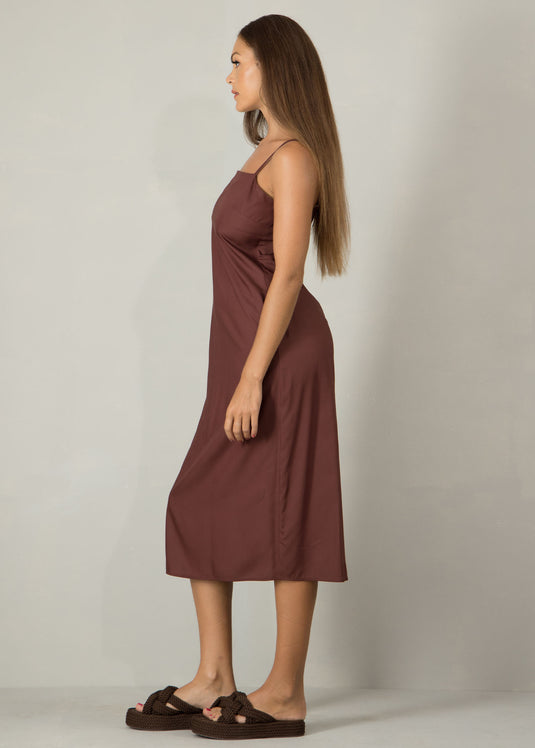 Strappy midi dress with adjustable straps
