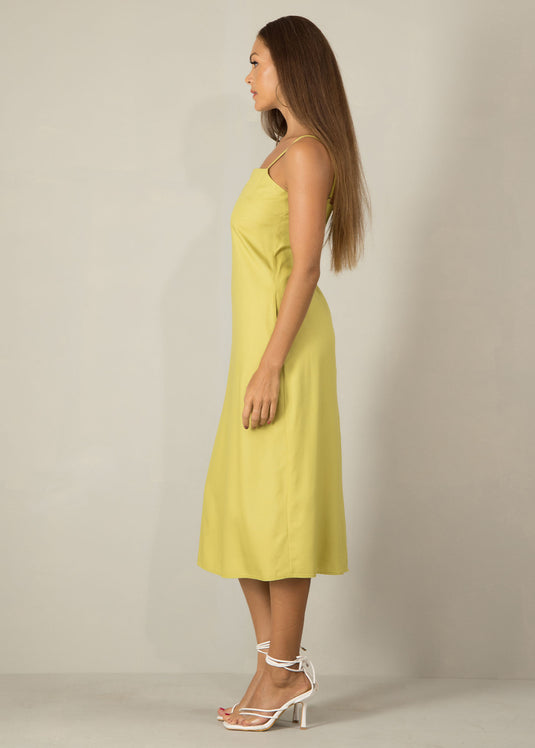 Strappy midi dress with adjustable straps