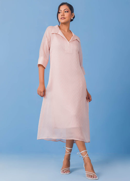 Midi Dress With Collar