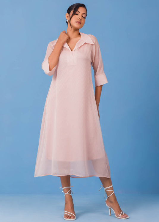 Midi Dress With Collar