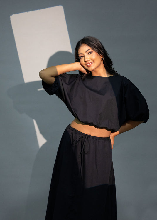 Dolman Sleeve Crop Top