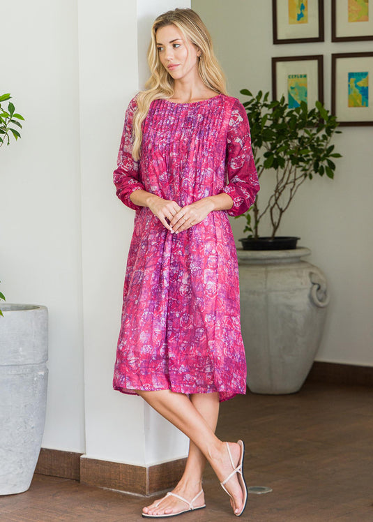 Batik Pintuck Dress