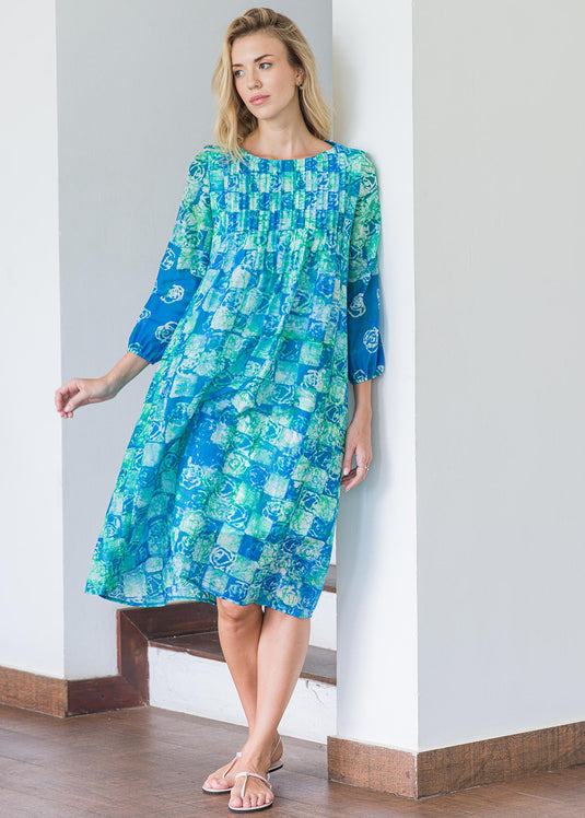 Batik Pintuck Dress