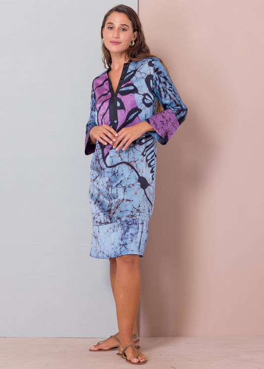 Batik Tropical Flower Detailed Dress