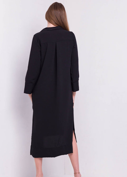 Shirt Dress With Concealed Placket