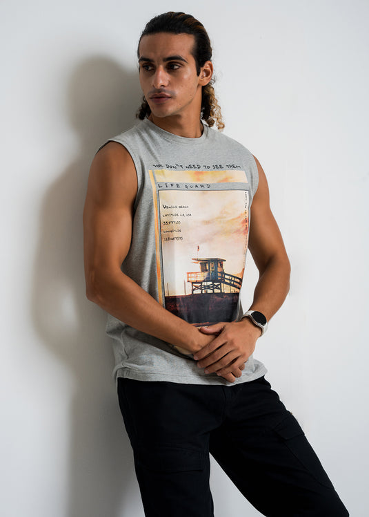 Mens Graphic Printed Tank Top
