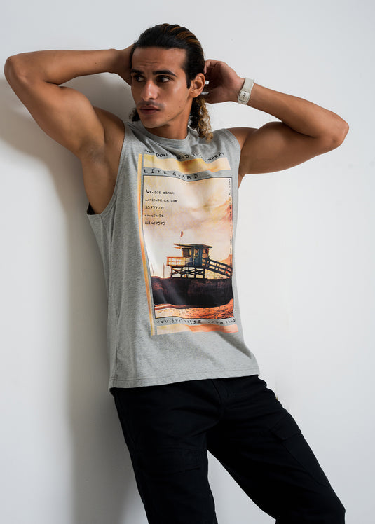 Mens Graphic Printed Tank Top