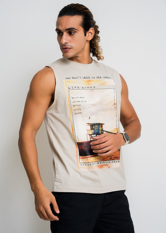 Mens Graphic Printed Tank Top