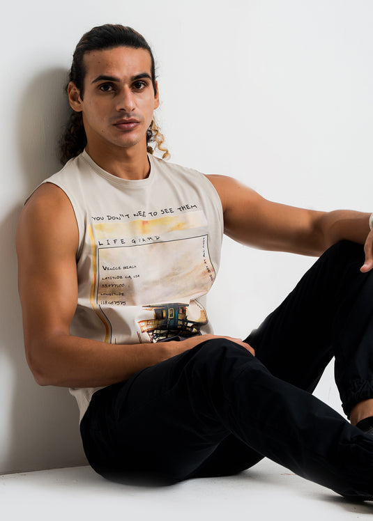 Mens Graphic Printed Tank Top