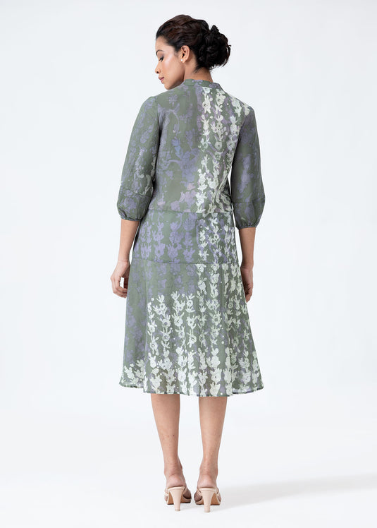 Batik flared dress