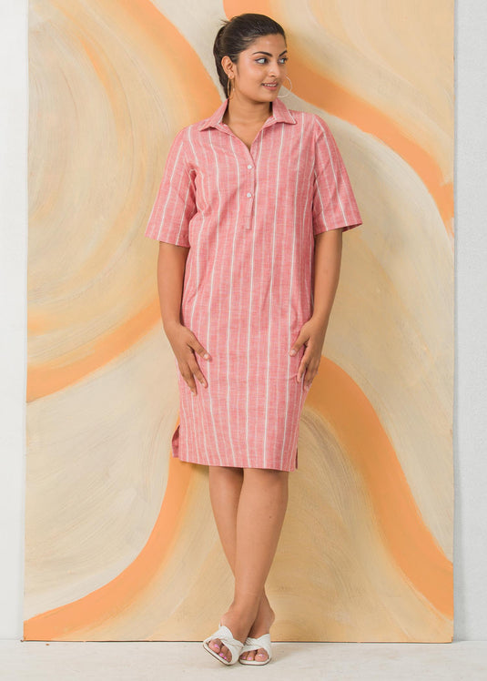 Stripe linen dress