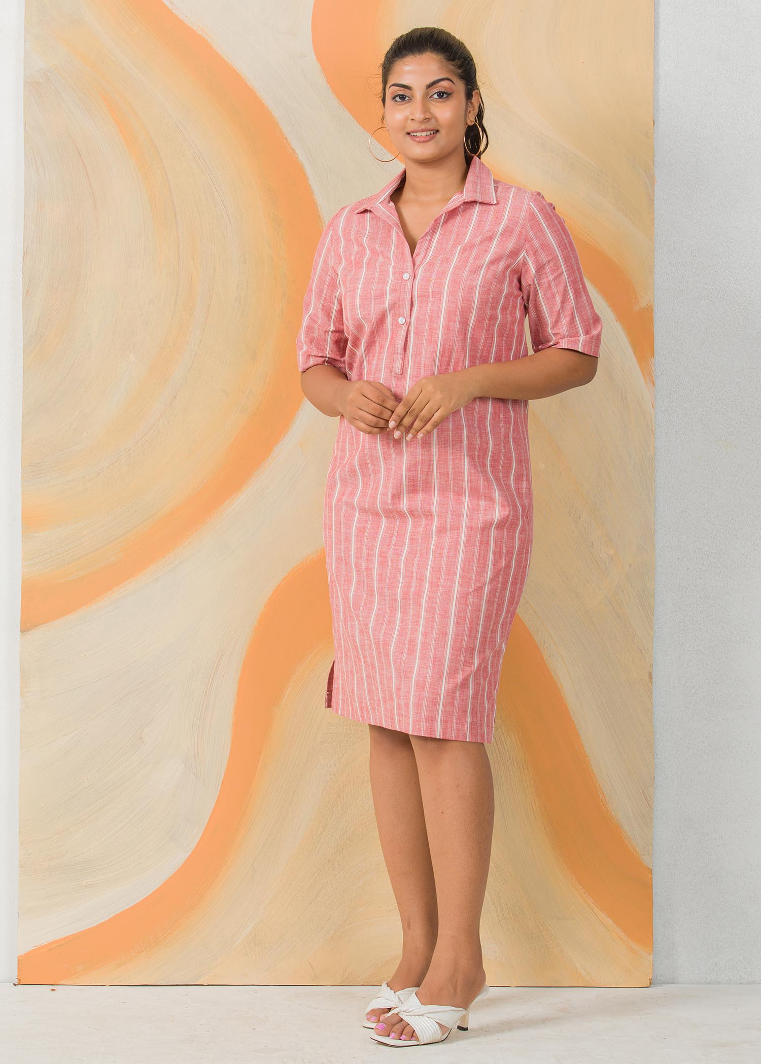 Stripe linen dress