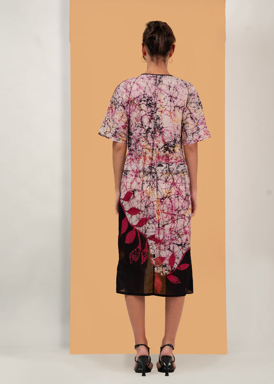 Batik wrap dress