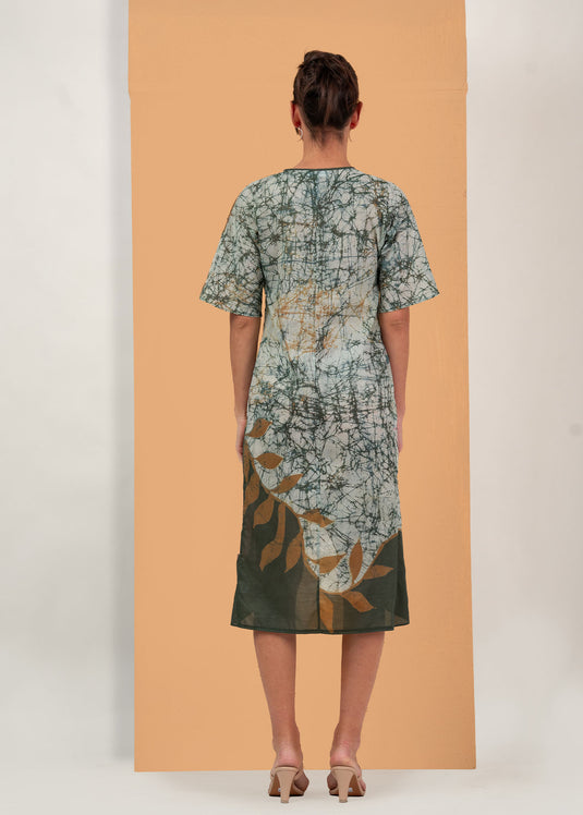 Batik wrap dress