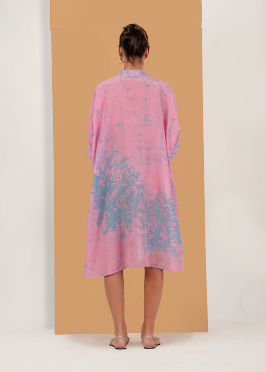 Batik kaftan shirt dress