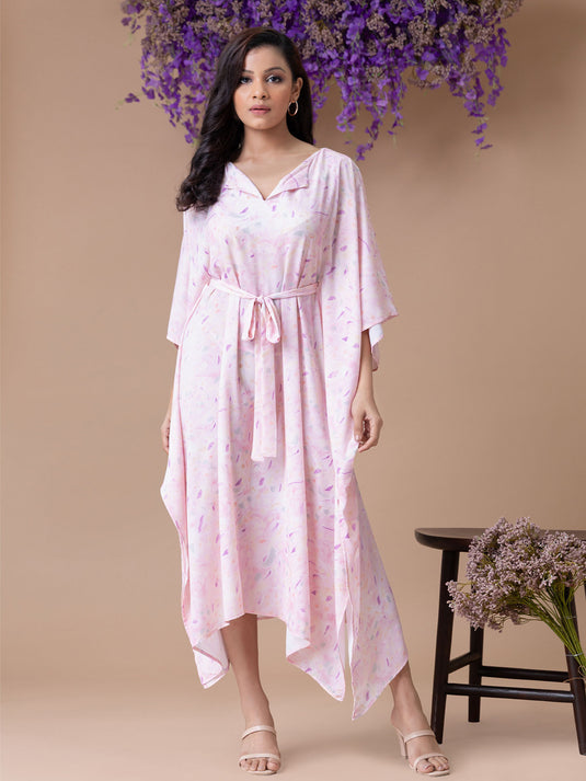 Printed kaftan dress