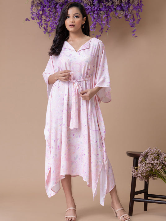 Printed kaftan dress