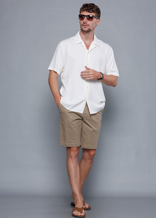 Graphic Printed Cuban Collar Shirt