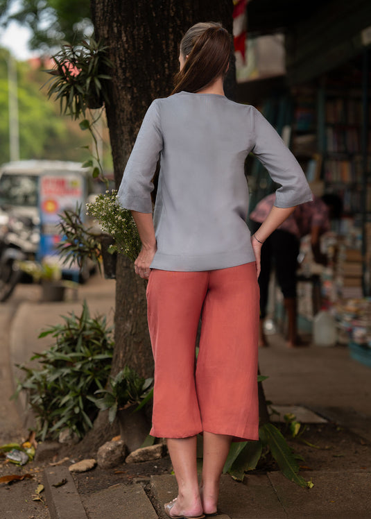 Basic Blouse With Neck Detail