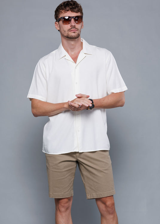 Graphic Printed Cuban Collar Shirt