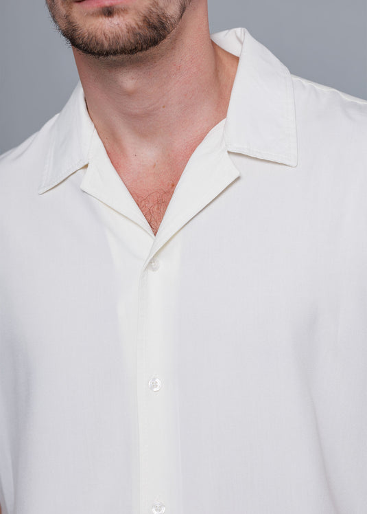 Graphic Printed Cuban Collar Shirt