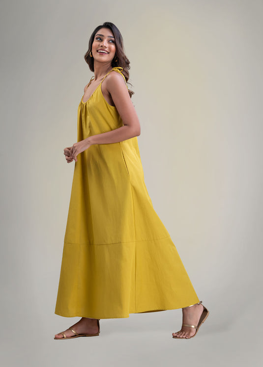 Tie detail strappy maxi dress