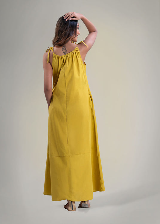 Tie detail strappy maxi dress