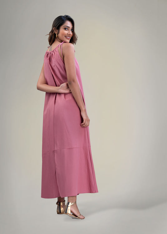 Tie detail strappy maxi dress