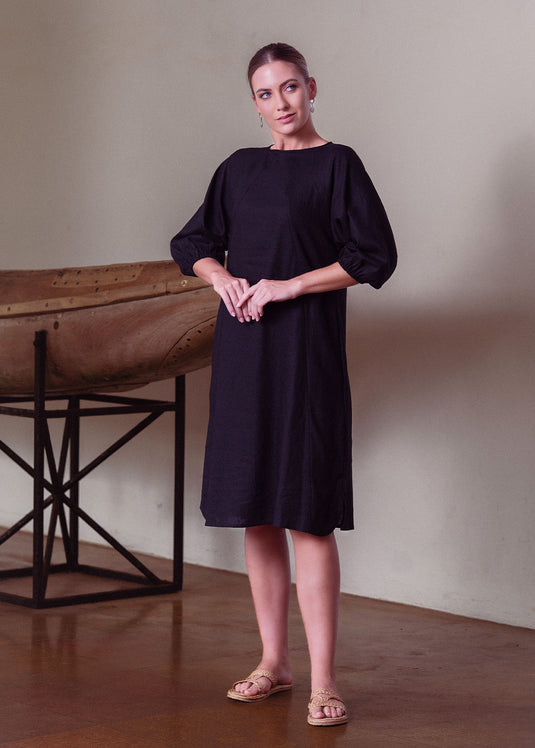 Panel detailed dress with elasticated cuff