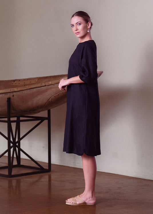 Panel detailed dress with elasticated cuff