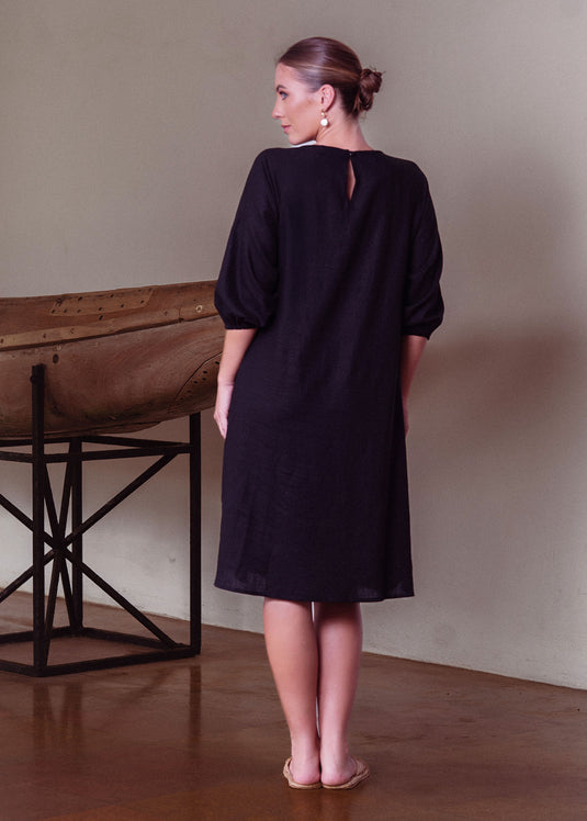 Panel detailed dress with elasticated cuff