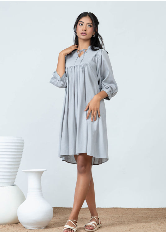 Boho Dress With Front Yoke