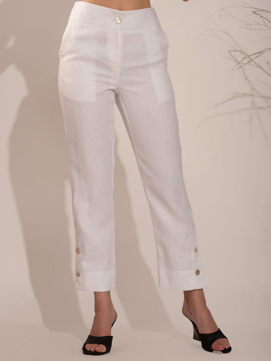 Button Detailed Tailored Pant
