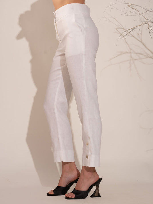 Button Detailed Tailored Pant