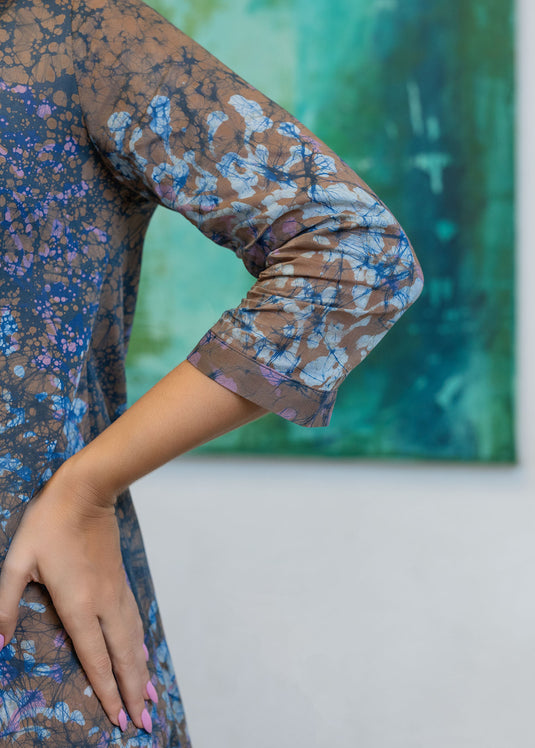 Batik A- line shirt dress