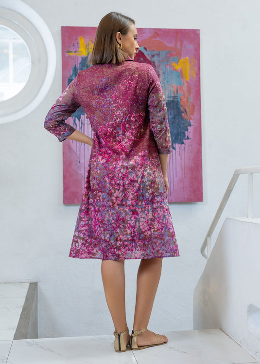 Batik A- line shirt dress